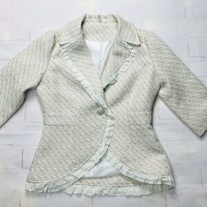Ethyl: medium Womens blazer woven thread